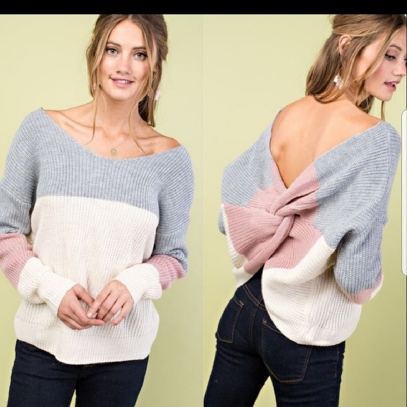 Tops - SALE!!!  Twist back sweater